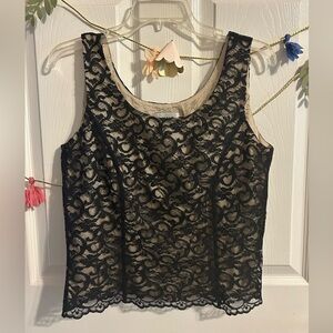Vintage Tahari Lace Sleeveless Top - Size 8